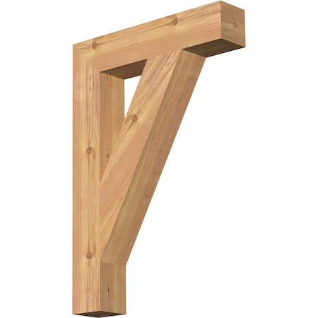 Ekena Millwork Traditional Block Smooth Bracket, Western Red Cedar, 3 1/2"W x 18"D x 26"H BKT04X18X26TRA05SWR